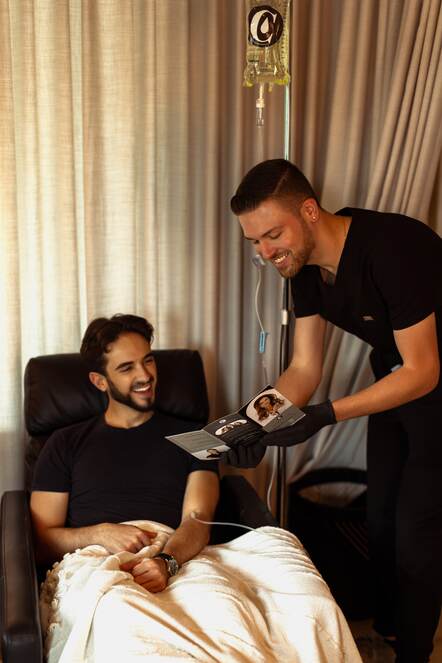 Photo of an IV treatment at Captivate